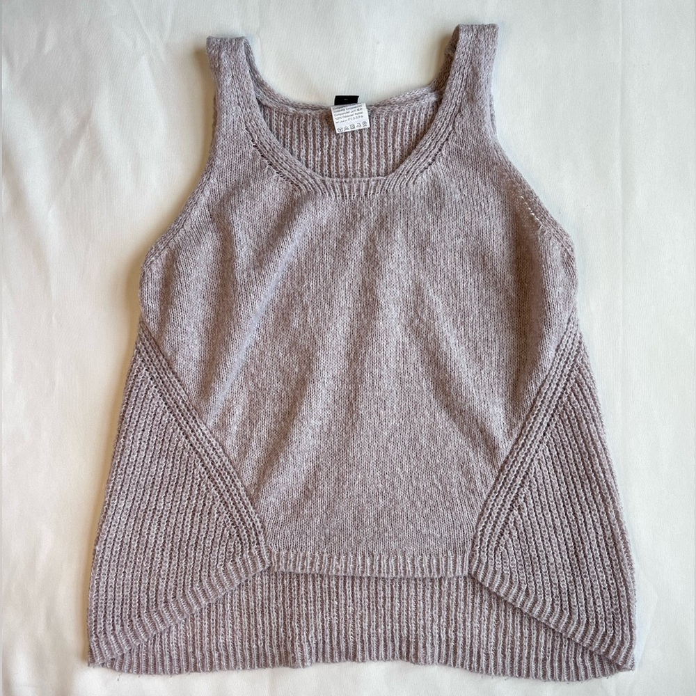 Elegant creamy gray Knit Tank Top